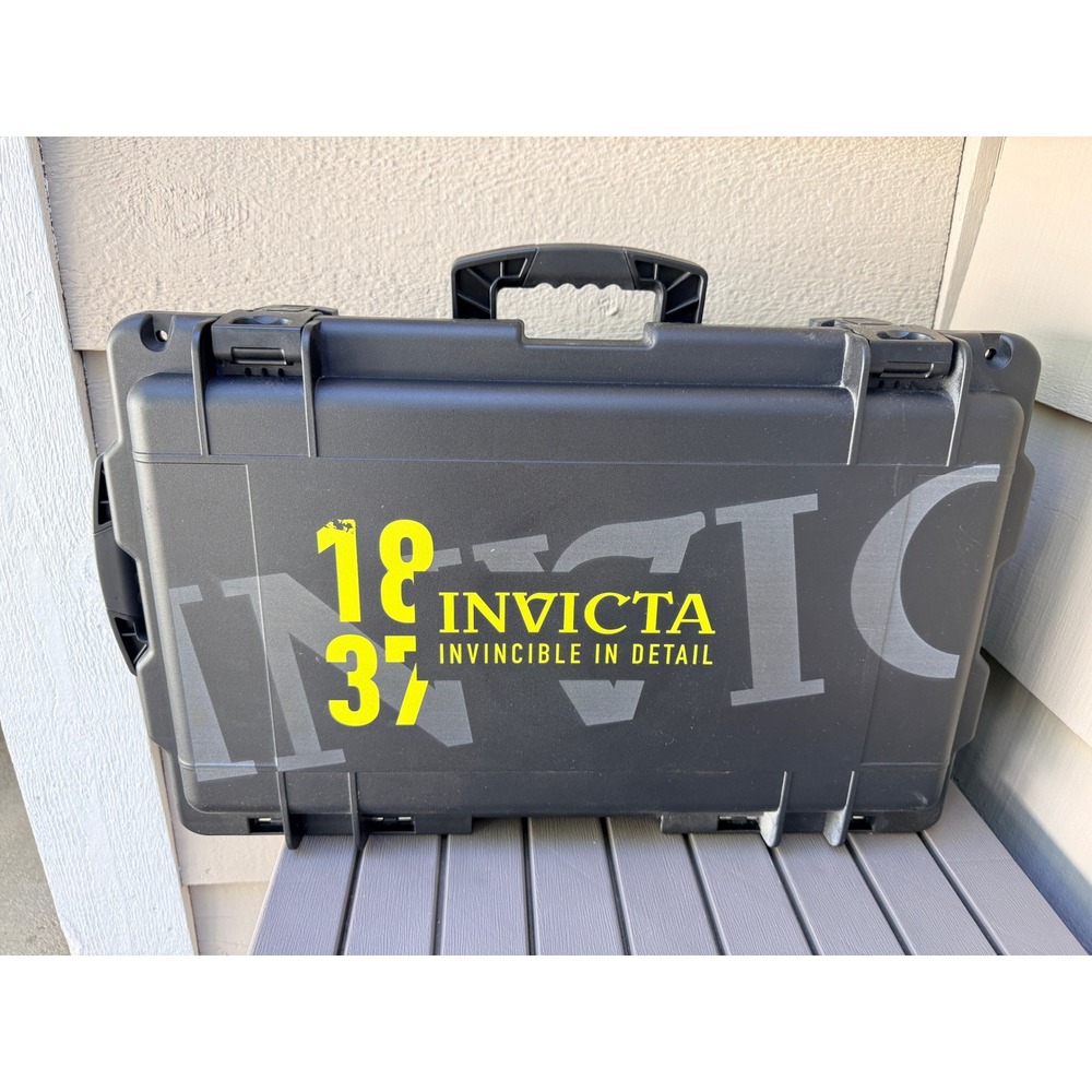 Invicta Impact 18 Slot Watch Collector Case Black Rolling Case DC18GRY-YEL